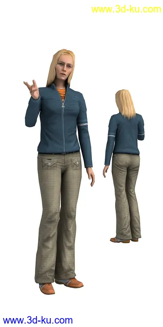 104个角色人物模型,100个预设动画,maya,3dmax的图片