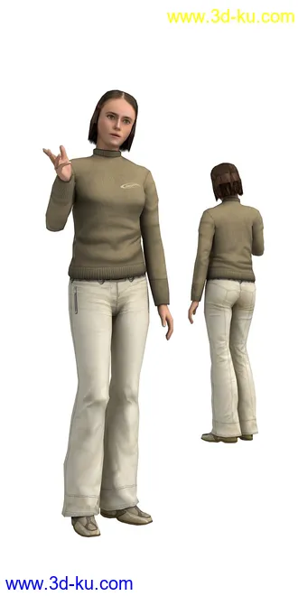 104个角色人物模型,100个预设动画,maya,3dmax的图片47