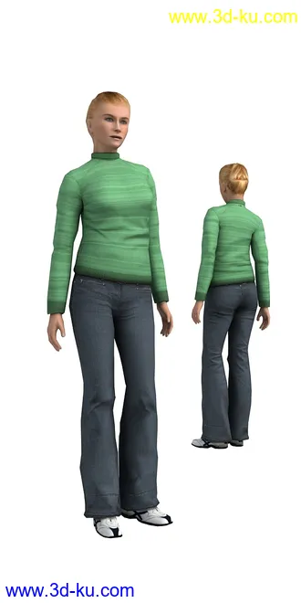 104个角色人物模型,100个预设动画,maya,3dmax的图片49