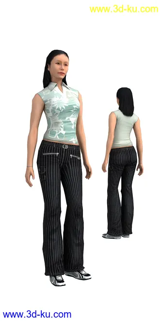 104个角色人物模型,100个预设动画,maya,3dmax的图片