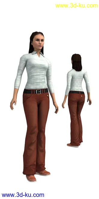 104个角色人物模型,100个预设动画,maya,3dmax的图片