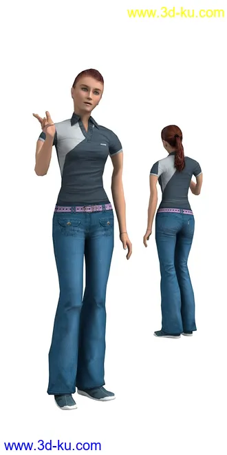104个角色人物模型,100个预设动画,maya,3dmax的图片
