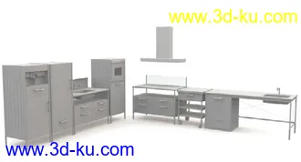 餐厅用品,餐厅机器设备模型,厨具模型,厨房设备模型合集共134个的图片