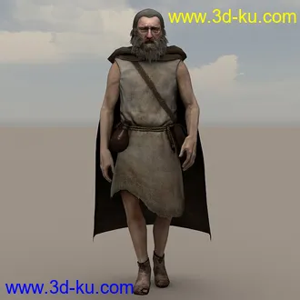 中世纪乞丐模型,游戏NPC角色模型,u3d,fbx等多种格式的图片