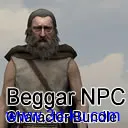 中世纪乞丐模型,游戏NPC角色模型,u3d,fbx等多种格式的图片