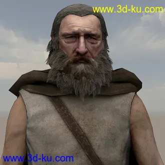 中世纪乞丐模型,游戏NPC角色模型,u3d,fbx等多种格式的图片