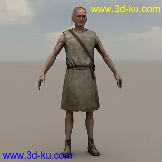 中世纪乞丐模型,游戏NPC角色模型,u3d,fbx等多种格式的图片