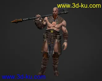 游戏角色模型,刀疤男模型的图片