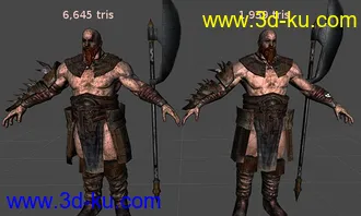 游戏角色模型,刀疤男模型的图片