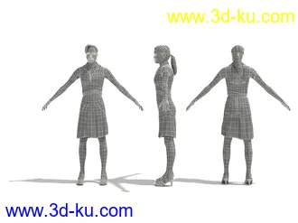 男性女性各种姿势造型人物模型合集的图片