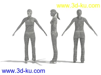 男性女性各种姿势造型人物模型合集的图片