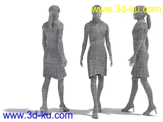 男性女性各种姿势造型人物模型合集的图片