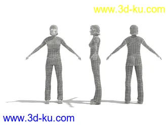 男性女性各种姿势造型人物模型合集的图片
