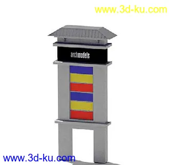 广告牌,车站牌模型合集共17个的图片