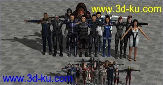 《质量效应》游戏角色模型合集的图片