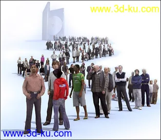3D人物模型合集,max格式,低模的图片