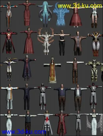 《鬼泣4》游戏角色模型合集,max格式的图片