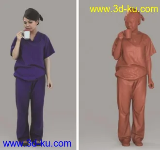 高精度人物模型,max,obj格式的图片8