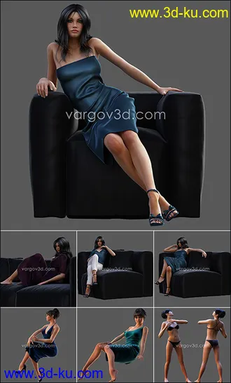 高精度美女模型,max格式的图片