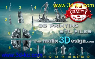 3D打印模型集,男女死侍,钢铁侠,吉塔娜等影视游戏角色的图片34