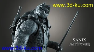 忍者神龟3D打印模型的图片