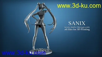 美少女战士模型,月野兔3D打印模型的图片3
