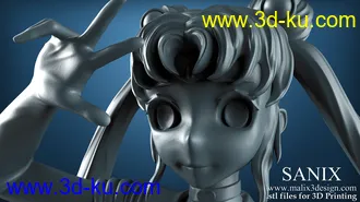 美少女战士模型,月野兔3D打印模型的图片6