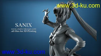 美少女战士模型,月野兔3D打印模型的图片