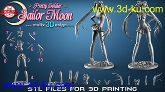 美少女战士模型,月野兔3D打印模型的图片21