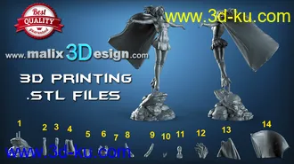 超级少女模型,女超人3D打印模型的图片8