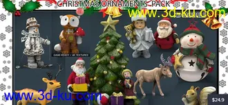 圣诞装饰品模型,圣诞老人模型的图片