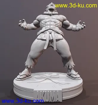 街头霸王-豪鬼3D打印模型的图片