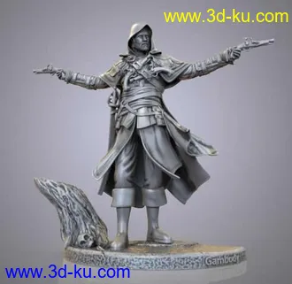 《刺客信条》角色3D打印模型的图片