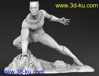 《神奇四侠》角色黑豹-3D打印模型的图片