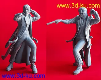 《鬼泣》角色但丁-3D打印模型的图片