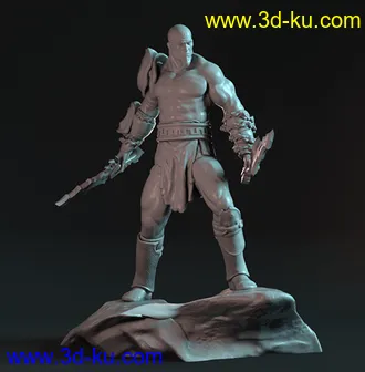 《战神》主角-奎托斯-3D打印模型的图片