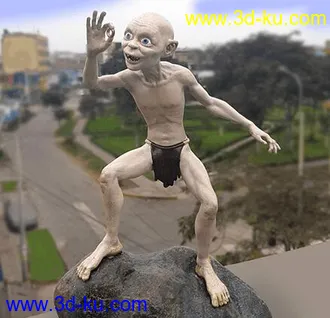 《指环王》咕噜-3D打印模型的图片