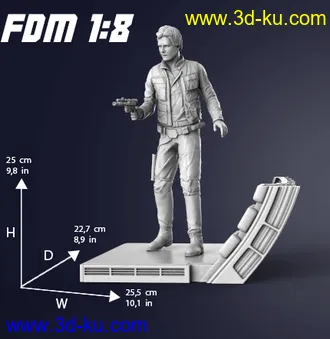 《星球大战》Han Solo-3D打印模型的图片