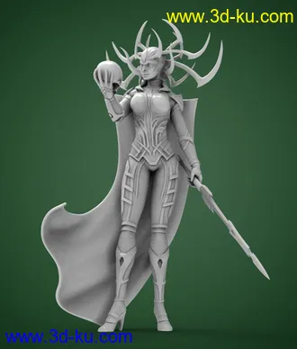 冥界女王-海拉站立-3D打印模型的图片