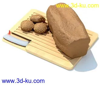 茶壶,纸球桶,厨房案板,切菜板,砧板,模型合集的图片