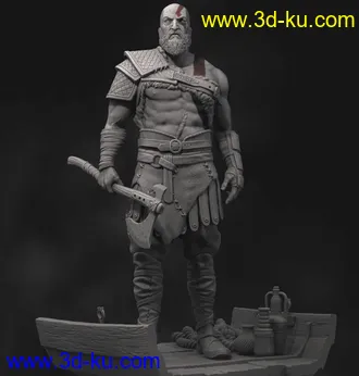 《战神》奎托斯-3D打印模型的图片
