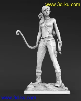 古墓丽影-劳拉(站立)-3D打印模型的图片