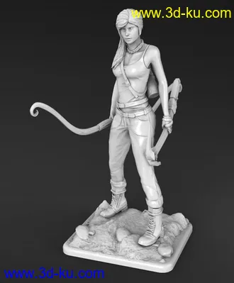 古墓丽影-劳拉(站立)-3D打印模型的图片