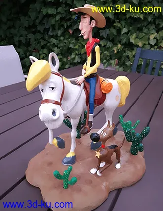 《Lucky Luke》角色-3D打印模型的图片
