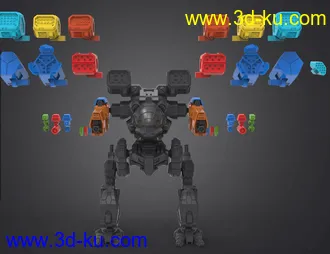 机甲战士装配套件-3D打印模型的图片