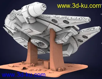 《星球大战》千年隼号-3D打印模型的图片