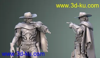 《守望先锋》麦克雷-3D打印模型的图片