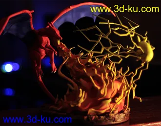喷火龙和皮卡丘-3D打印模型的图片2