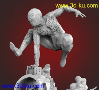 爆炸云上的蜘蛛侠-3D打印模型的图片