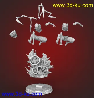 爆炸云上的蜘蛛侠-3D打印模型的图片